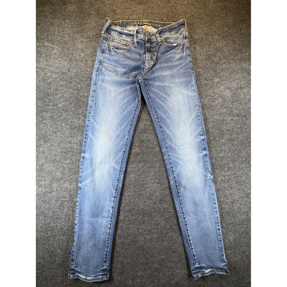 American Eagle Ne(x)t Level Flex Skinny Jeans Women 30x34 Medium Wash Blue Denim